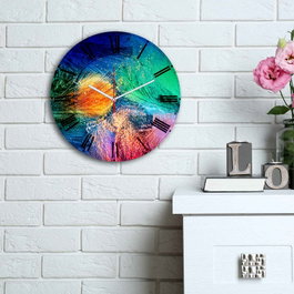 Wallity Reloj Decorativo de MDF Multicolor 3030MS-029